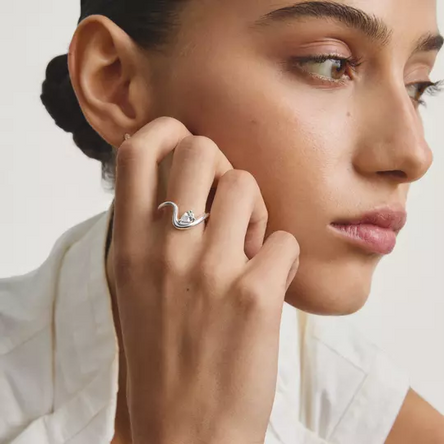 Thomas Sabo Silver Ring with Teardrop Stone