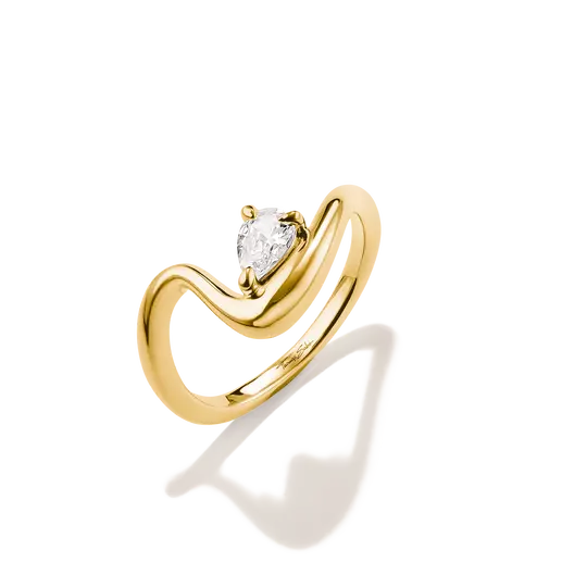 Thomas Sabo Gold Ring with Teardrop Stone