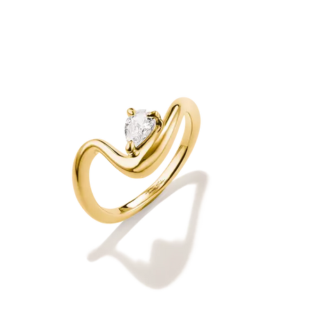 Thomas Sabo Gold Ring with Teardrop Stone