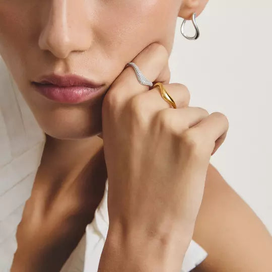Thomas Sabo Gold Curved Ring