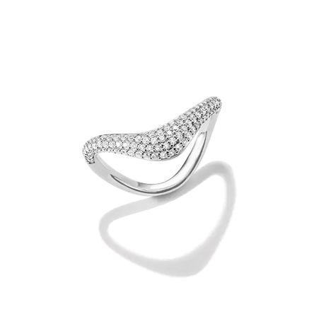 Thomas Sabo Silver Pave Curved Ring