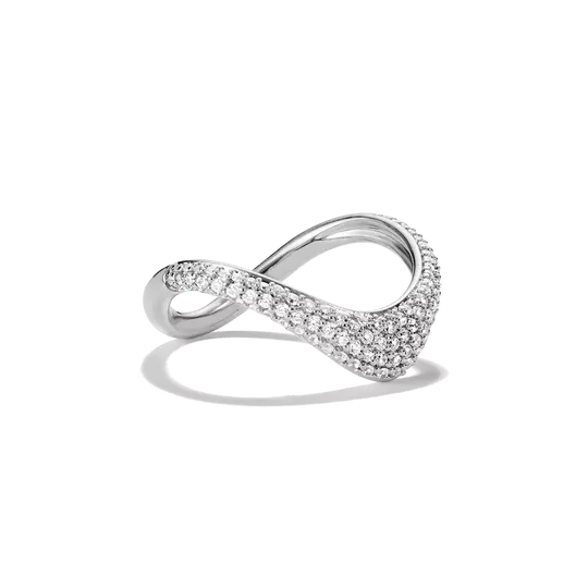 Thomas Sabo Silver Pave Curved Ring