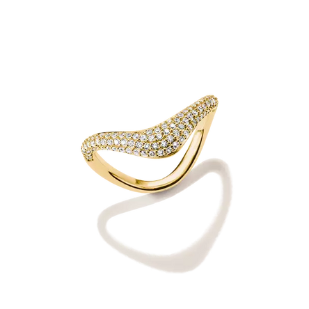 Thomas Sabo Gold Pave Curved Ring