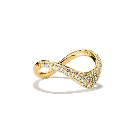 Thomas Sabo Gold Pave Curved Ring