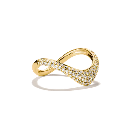Thomas Sabo Gold Pave Curved Ring