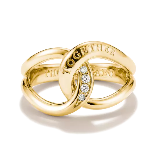 Thomas Sabo Gold Plated Together Ring