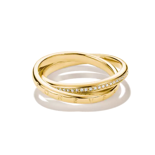 Thomas Sabo Gold Plated Double Together Ring