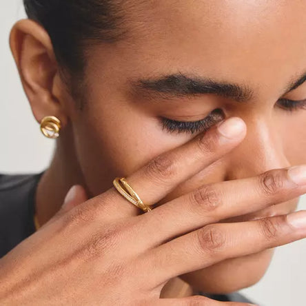 Thomas Sabo Gold Plated Double Together Ring