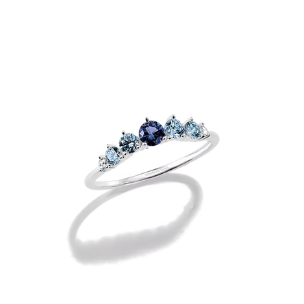 Thomas Sabo Silver Ring with Blue Stones