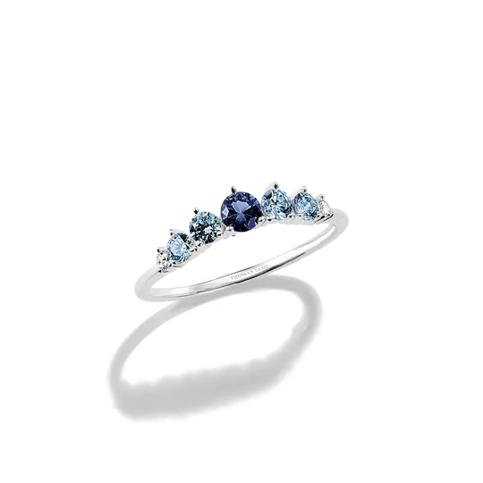 Thomas Sabo Silver Ring with Blue Stones