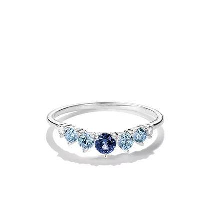 Thomas Sabo Silver Ring with Blue Stones