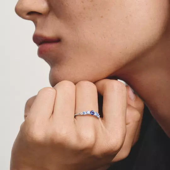 Thomas Sabo Silver Ring with Blue Stones