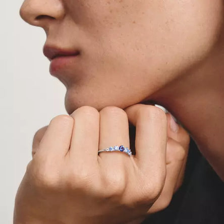 Thomas Sabo Silver Ring with Blue Stones