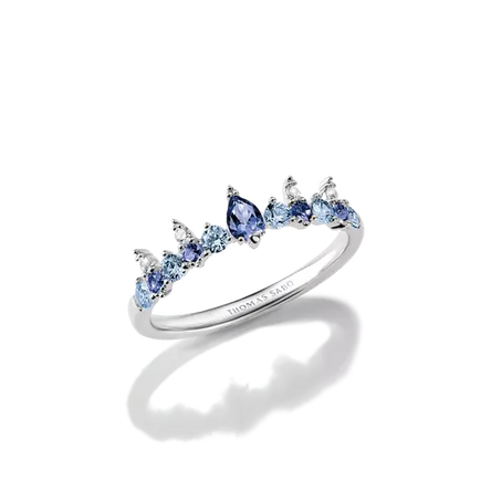 Thomas Sabo Silver Ring with Blue Stones