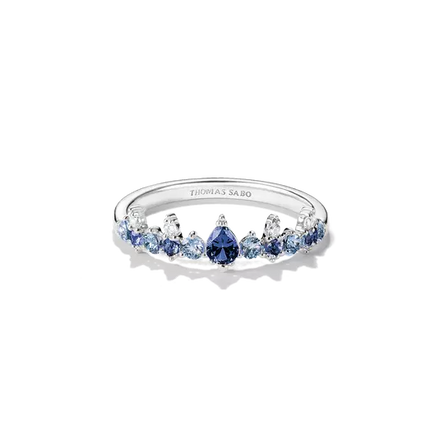 Thomas Sabo Silver Ring with Blue Stones