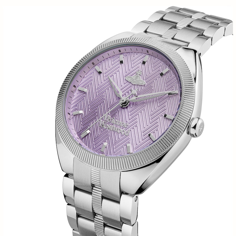 Vivienne Westwood The Mews Purple Dial Stainless Steel Bracelet Ladies Watch