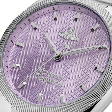 Vivienne Westwood The Mews Purple Dial Stainless Steel Bracelet Ladies Watch