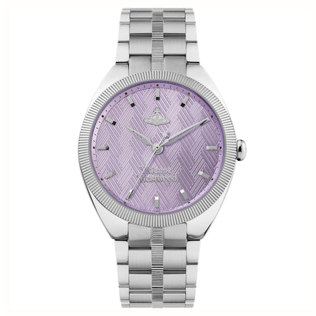 Vivienne Westwood The Mews Purple Dial Stainless Steel Bracelet Ladies Watch