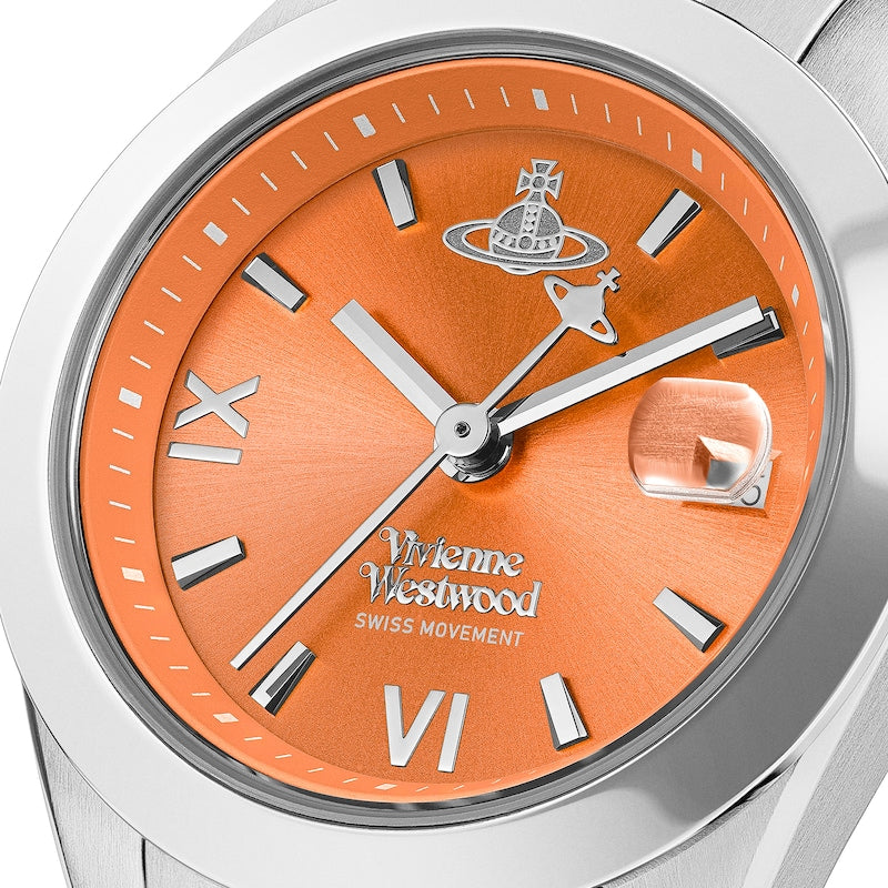 Vivienne Westwood Orange/Silver Fenchurch Watch