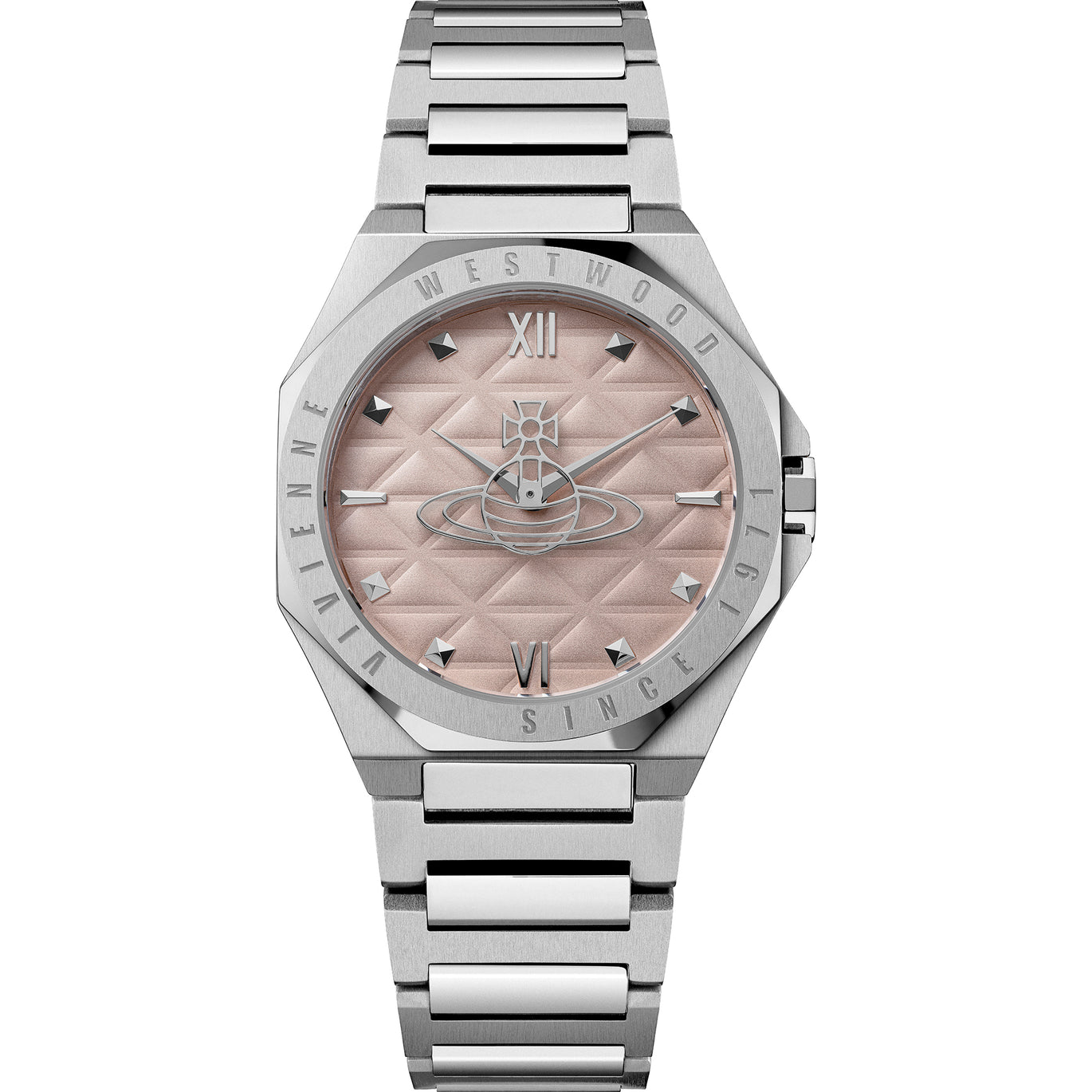 Vivienne Westwood The Aldgate Stainless Steel Pink Face Watch