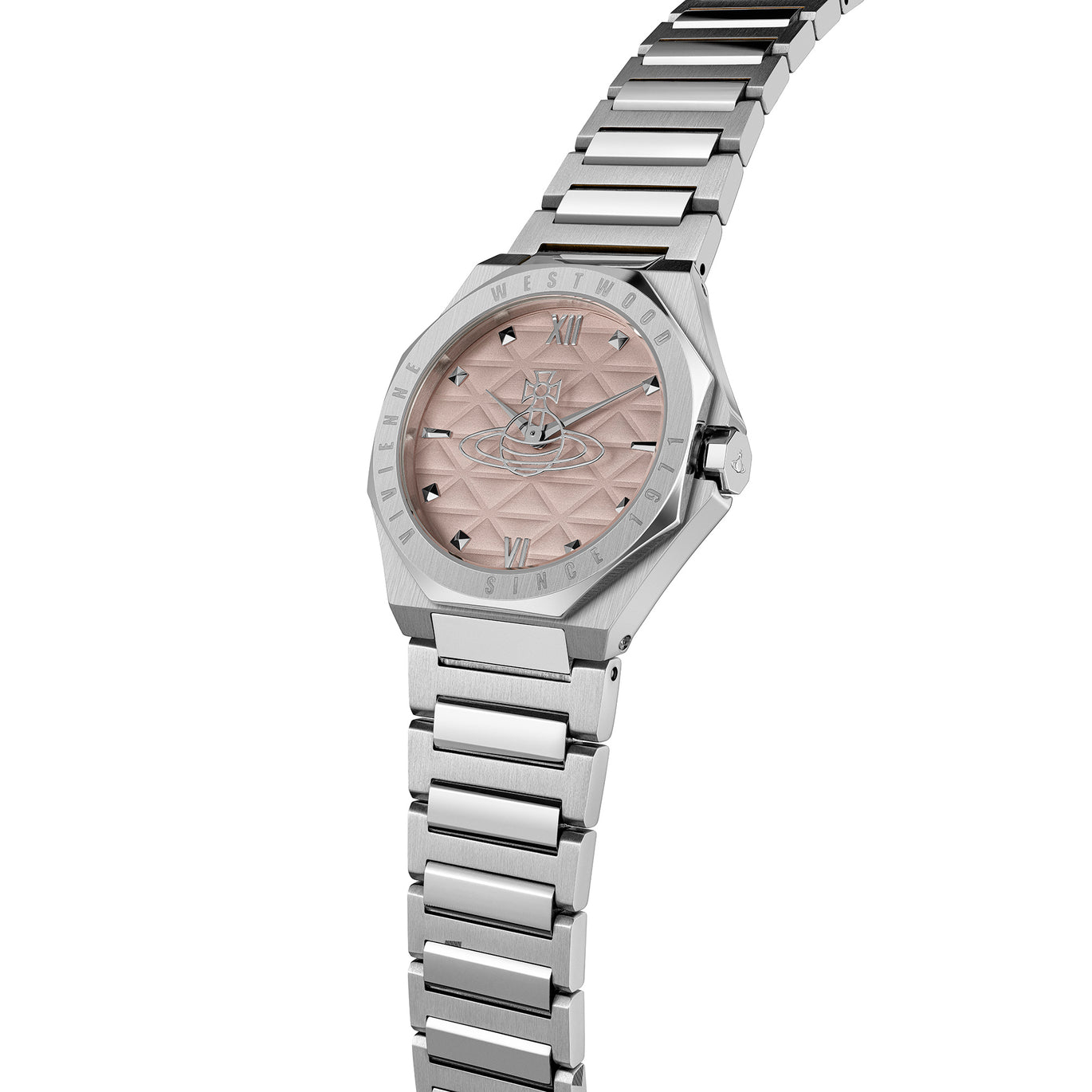 Vivienne Westwood The Aldgate Stainless Steel Pink Face Watch