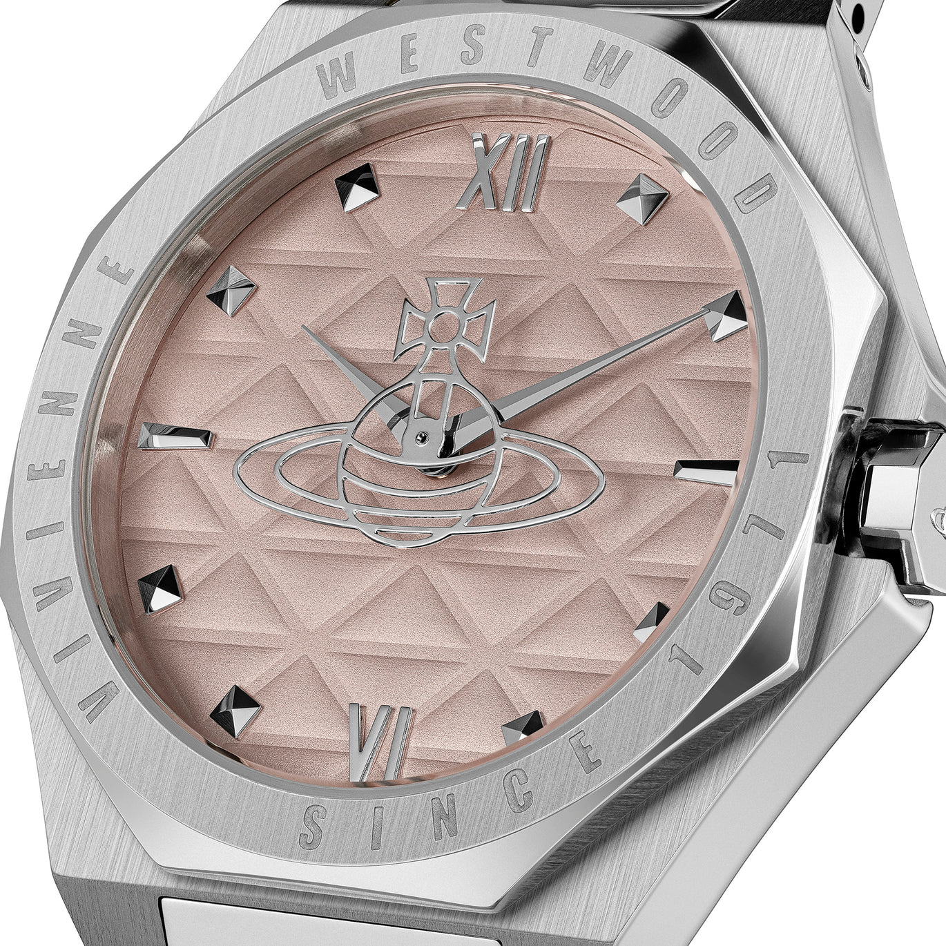 Vivienne Westwood The Aldgate Stainless Steel Pink Face Watch