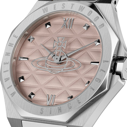 Vivienne Westwood The Aldgate Stainless Steel Pink Face Watch