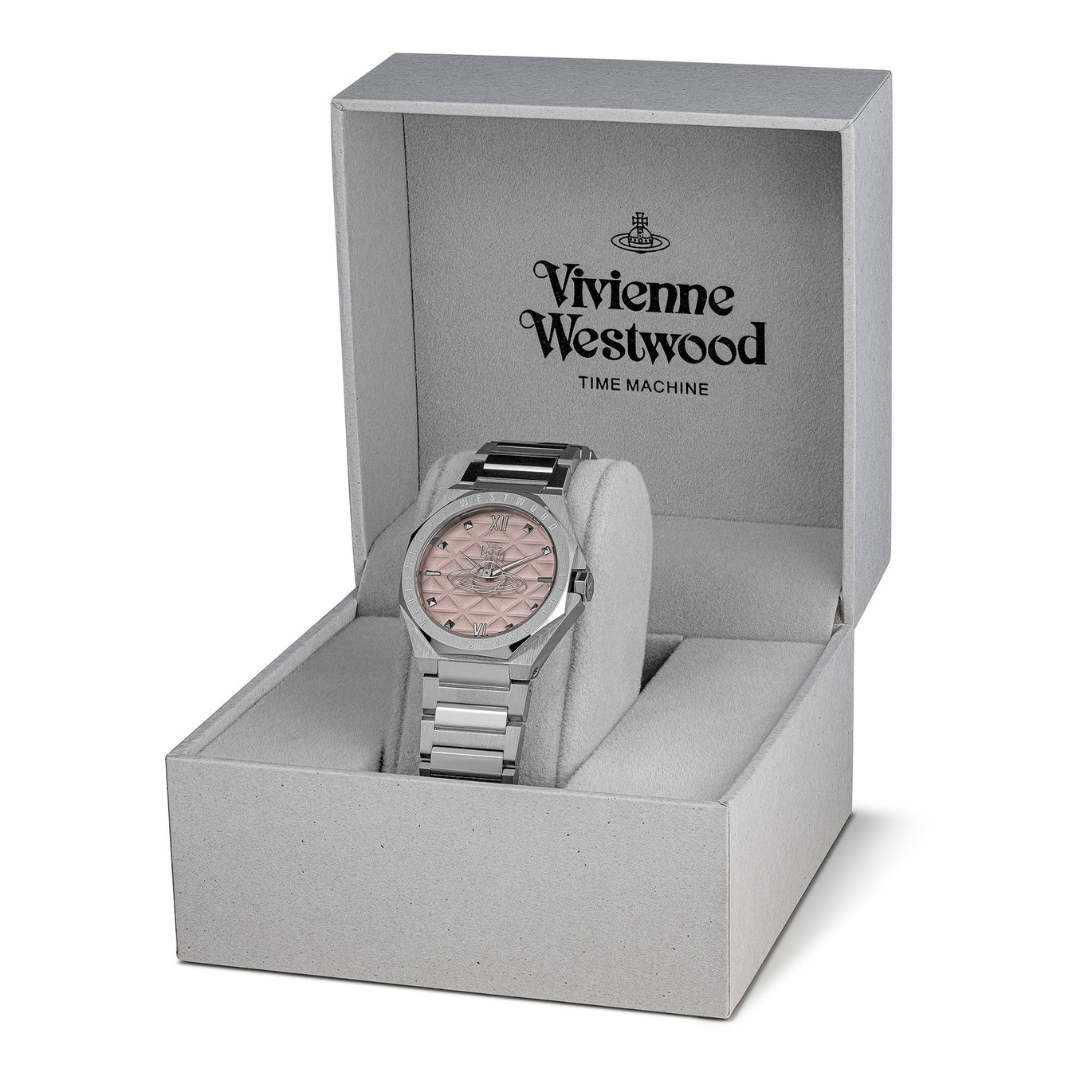 Vivienne Westwood The Aldgate Stainless Steel Pink Face Watch