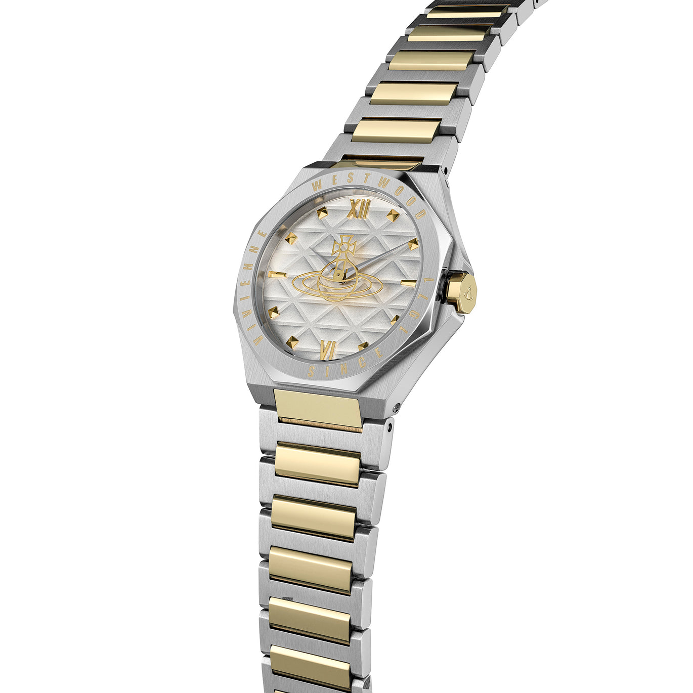 Vivienne Westwood The Aldgate Stainless Steel and Yellow Gold Tone Watch