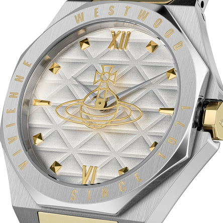 Vivienne Westwood The Aldgate Stainless Steel and Yellow Gold Tone Watch