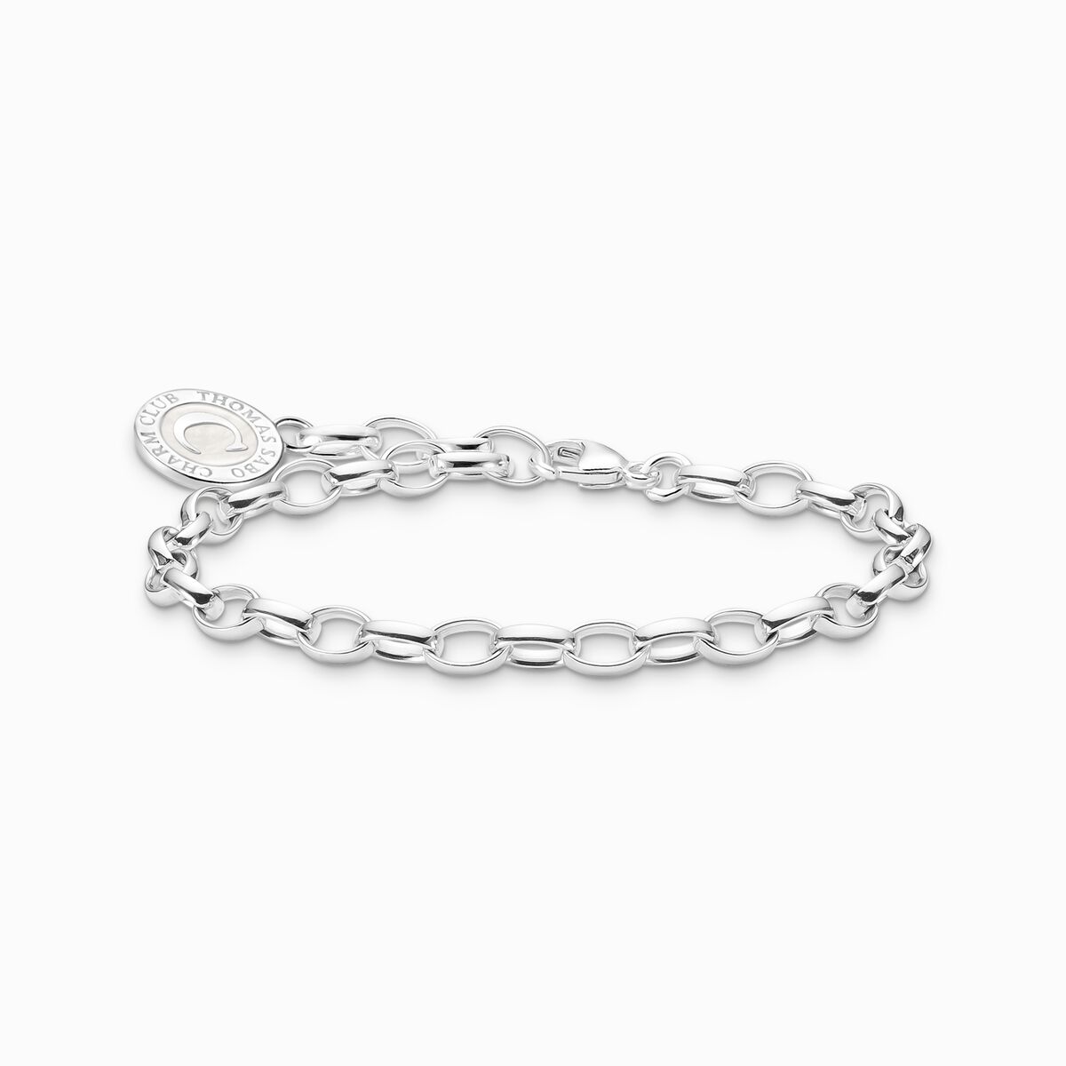 Thomas Sabo Silver Charm bracelet with white Charmista Coin