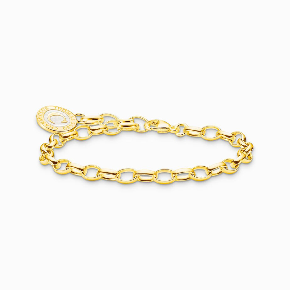 Thomas Sabo Gold Charm Bracelet with white Charmista Coin