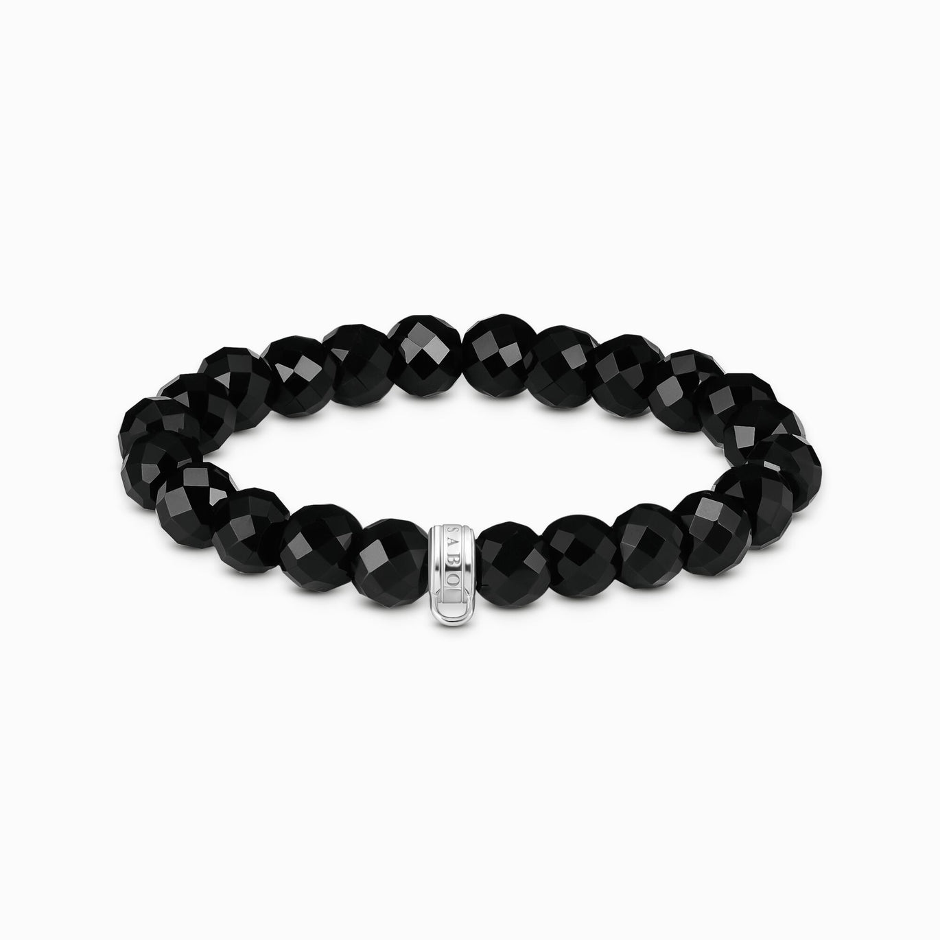 Thomas Sabo Oval Obsidian Beaded Charm Bracelet