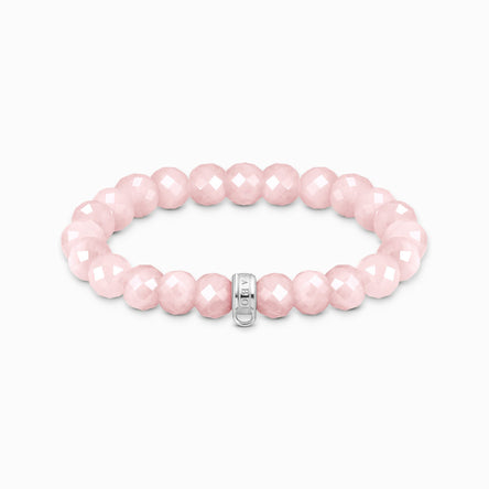 Thomas Sabo Rose Quartz Beaded Charm Bracelet