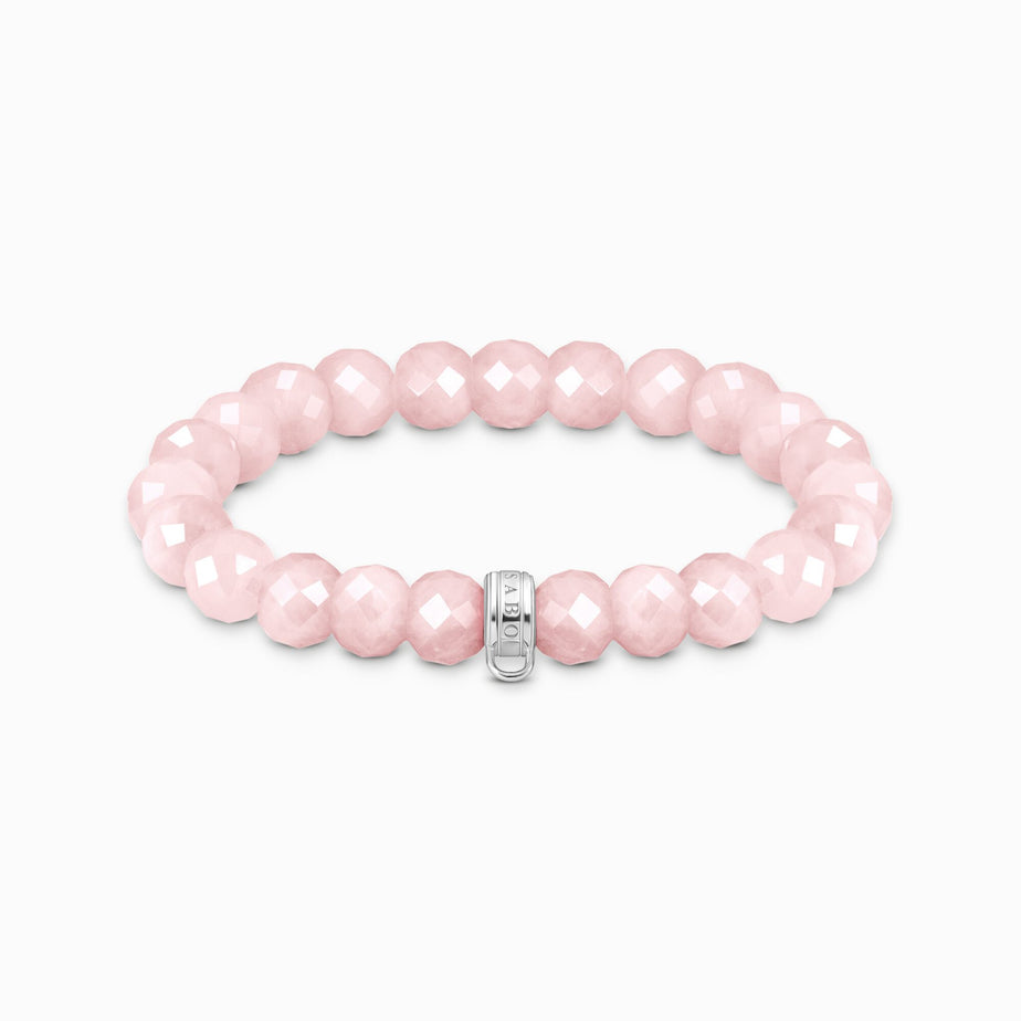 Thomas Sabo Rose Quartz Beaded Charm Bracelet