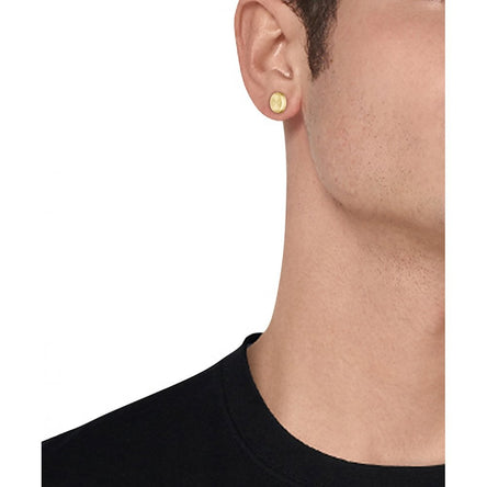 BOSS Men Yann Gold Plated Circle Earrings