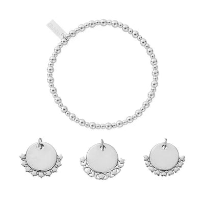 ChloBo Silver Personalised Didi Heart Bracelet