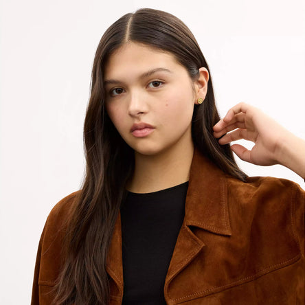 COACH Textured C Coin Stud Earrings