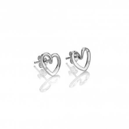 Hot Diamonds Open Heart Silver Earrings