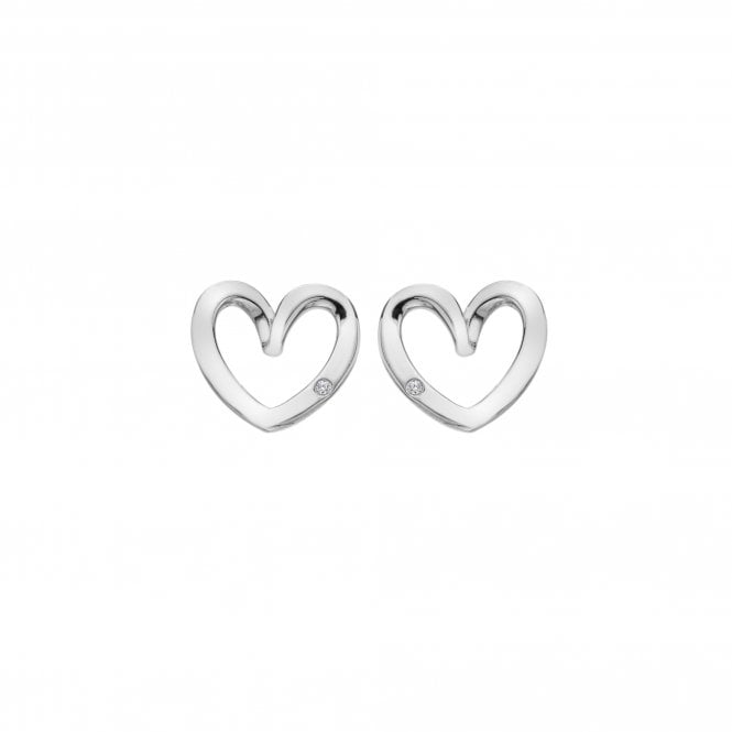 Hot Diamonds Open Heart Silver Earrings