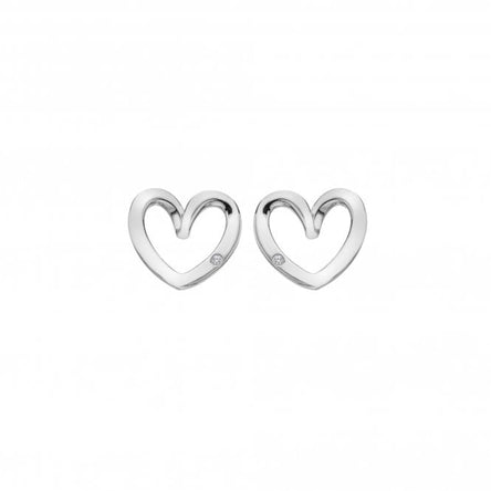 Hot Diamonds Open Heart Silver Earrings