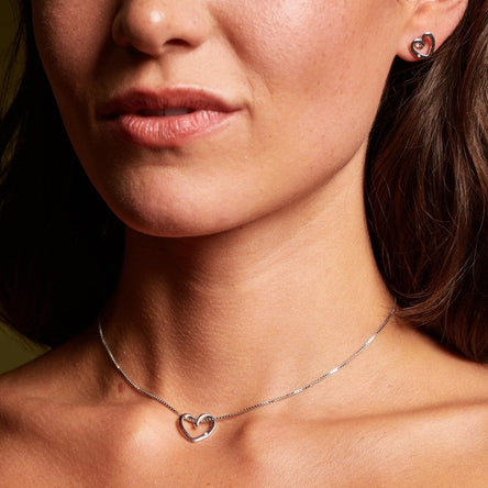 Hot Diamonds Open Heart Necklace