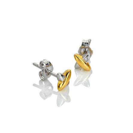 Hot Diamonds Coupled Two-Tone Earrings