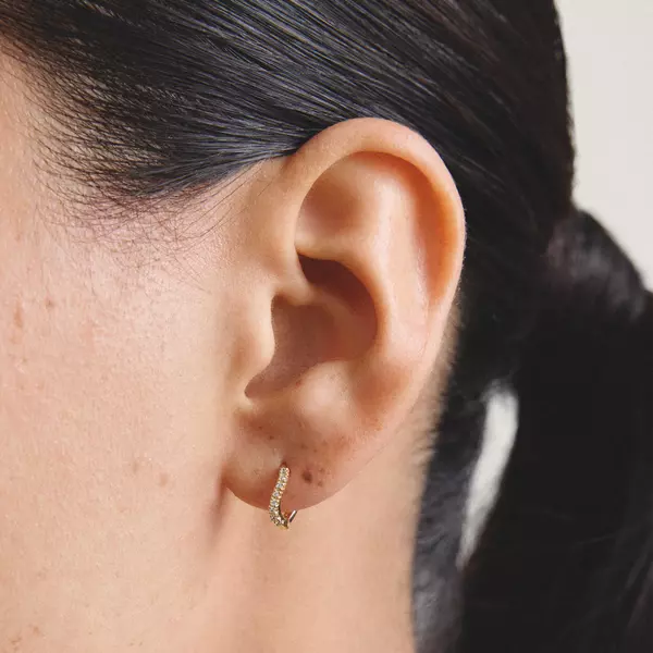 Thomas Sabo Gold Plated Curved Hoop Earrings