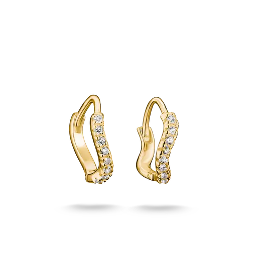 Thomas Sabo Gold Plated Curved Hoop Earrings