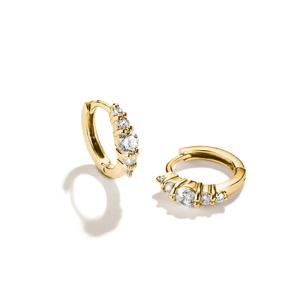 Thomas Sabo Gold Plated Zirconia Hoops