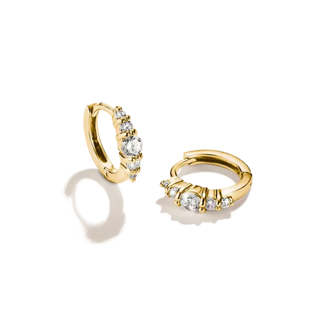 Thomas Sabo Gold Plated Zirconia Hoops