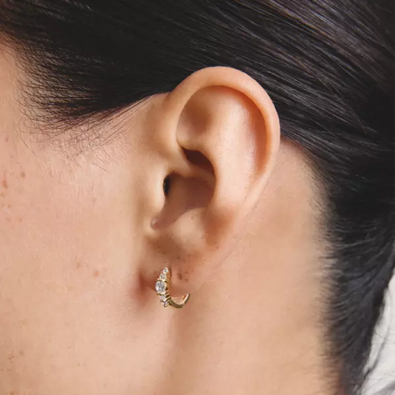 Thomas Sabo Gold Plated Zirconia Hoops