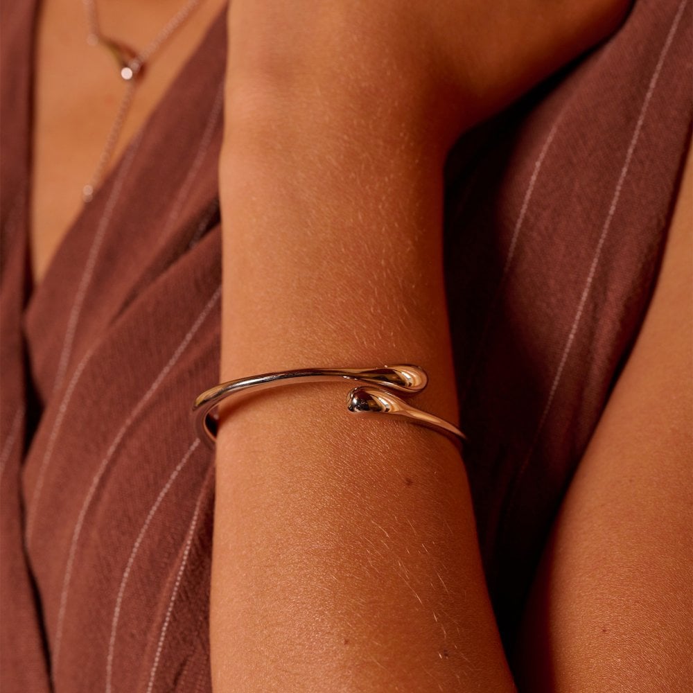 Hot Diamonds Silver Droplet Bangle