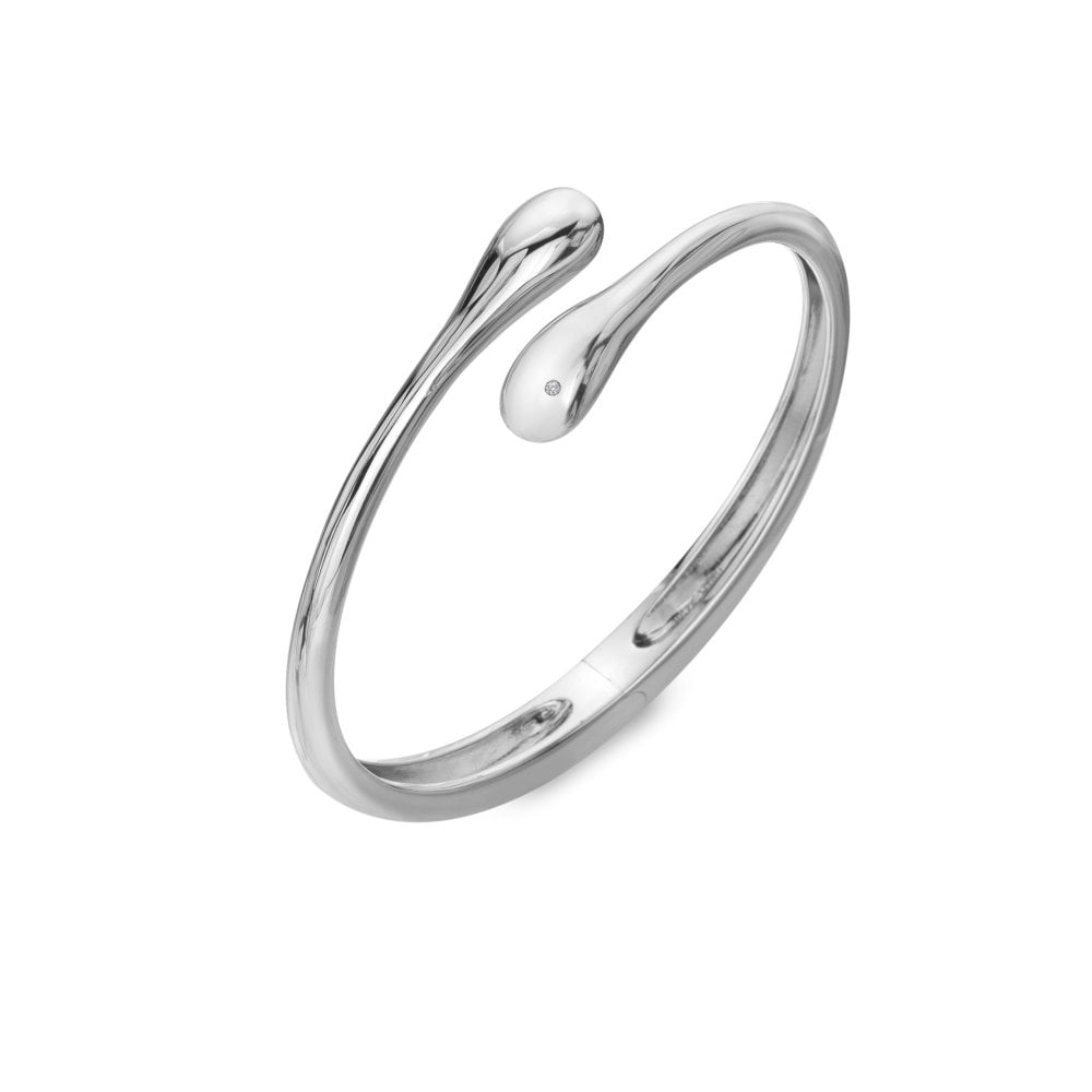 Hot Diamonds Silver Droplet Bangle